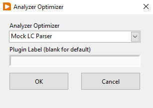 Screenshot of "Select Analyzer" window.