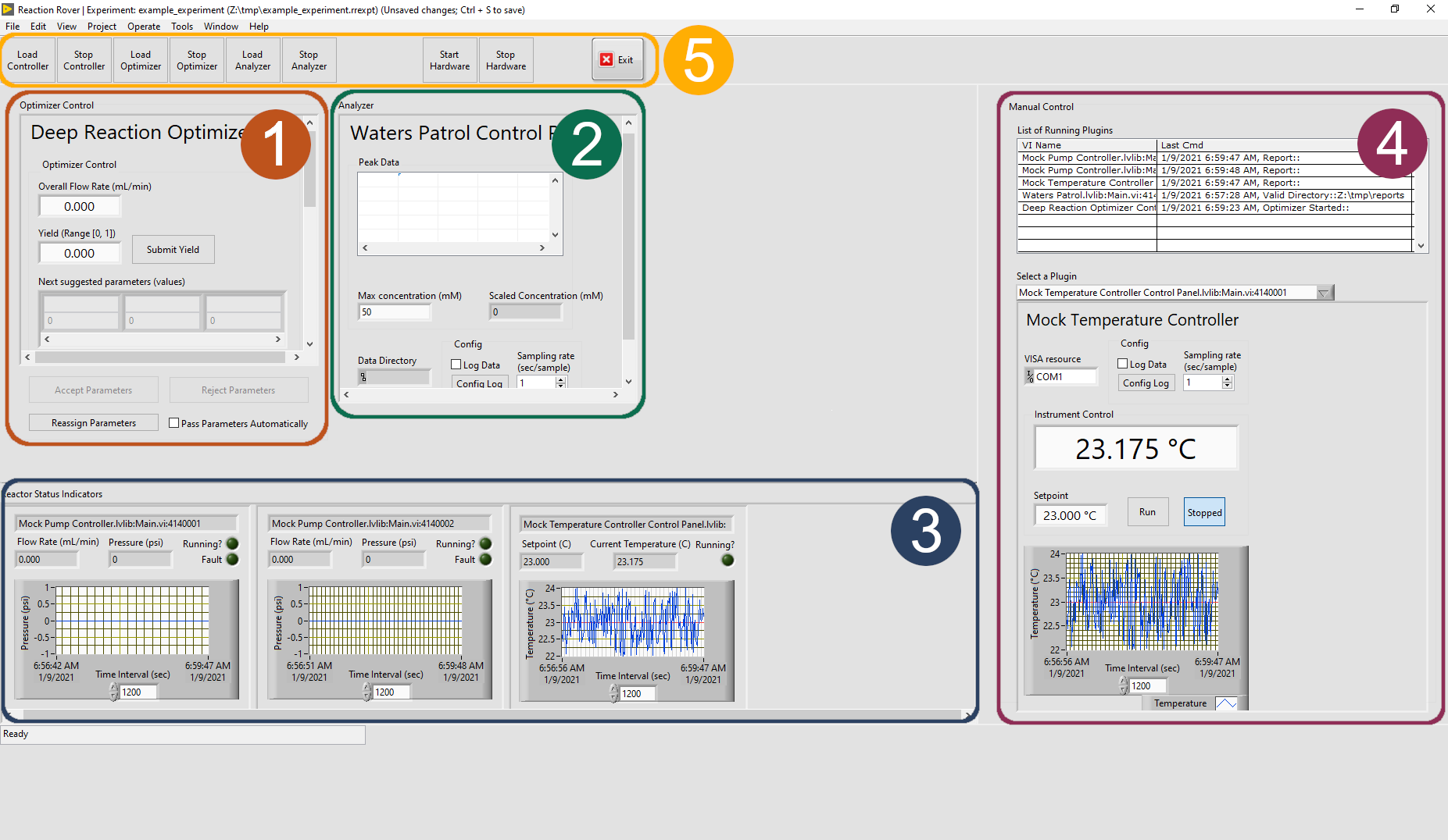 Rxn Rover UI screenshot.